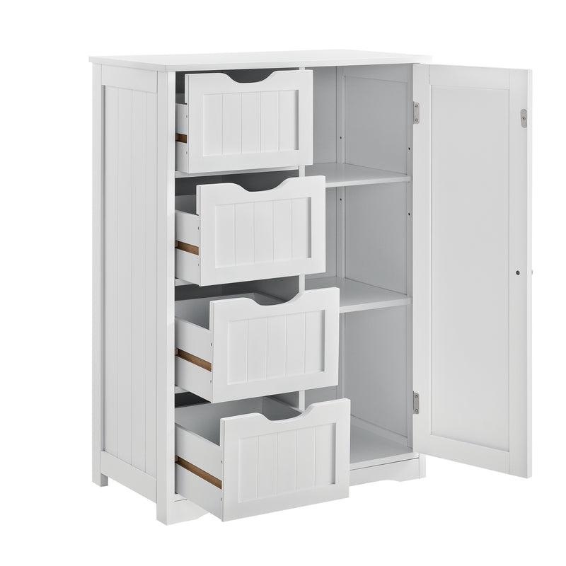 Maßskizze Badezimmerschrank Locust 81x55x30 cm Weiß en.casa