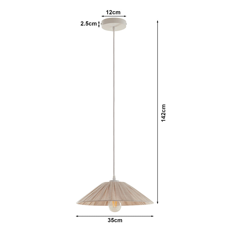 Croquis coté Suspension Bridge blanc / beige lux.pro