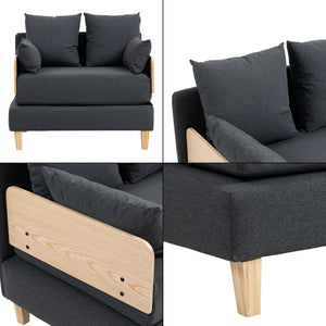 Canapé convertible 1 place Seinlus 81 x 88 x 68 cm [en.casa]