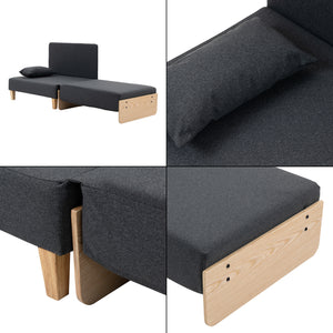 Canapé convertible 1 place Seinlus 81 x 88 x 68 cm [en.casa]