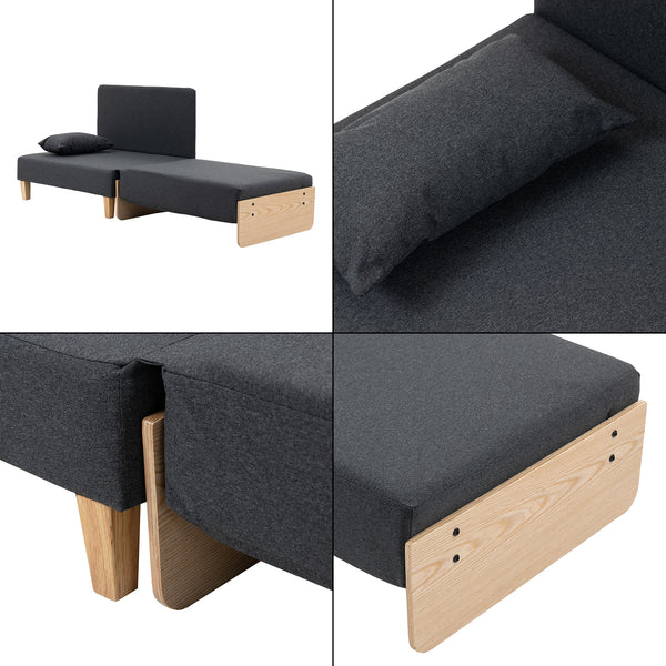 Canapé convertible 1 place Seinlus 81 x 88 x 68 cm [en.casa]