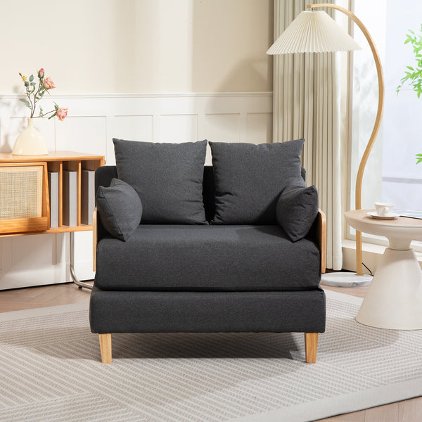 Canapé convertible 1 place Seinlus 81 x 88 x 68 cm [en.casa]