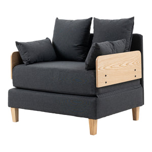Canapé convertible 1 place Seinlus 81 x 88 x 68 cm [en.casa]