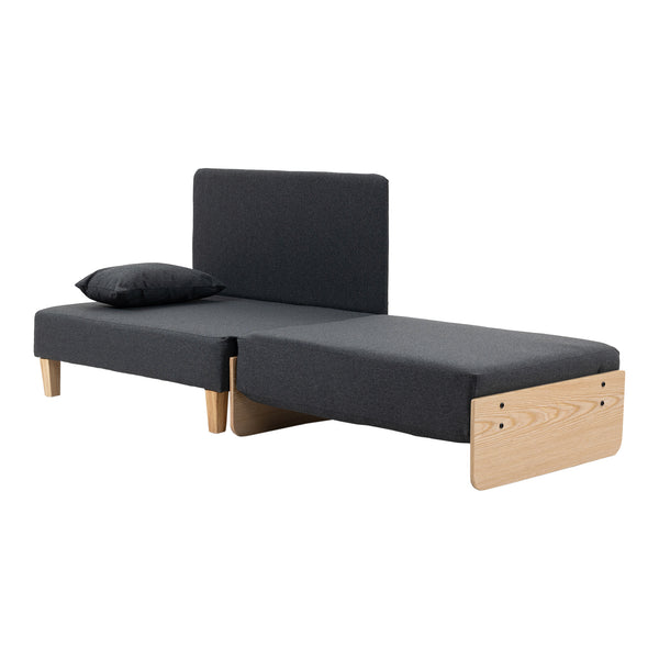 Canapé convertible 1 place Seinlus 81 x 88 x 68 cm [en.casa]