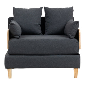 Canapé convertible 1 place Seinlus 81 x 88 x 68 cm [en.casa]