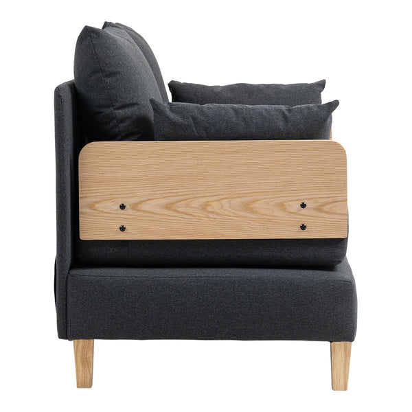 Canapé convertible 1 place Seinlus 81 x 88 x 68 cm [en.casa]