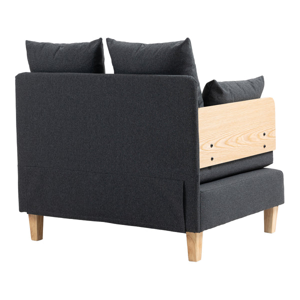 Canapé convertible 1 place Seinlus 81 x 88 x 68 cm [en.casa]