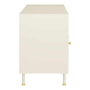 Meuble TV Lindau 120 x 40 x 59 cm blanc crème [en.casa]