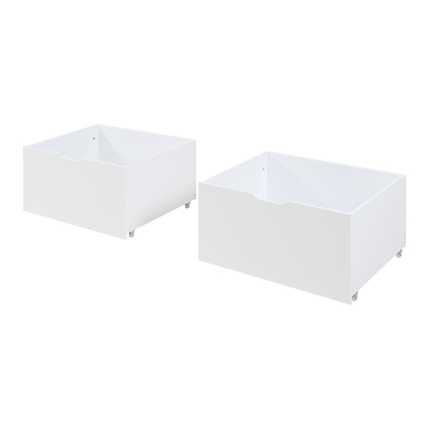 Lit cabane Surnadal bois de pin 90 x 200 cm blanc naturel beige [en.casa]