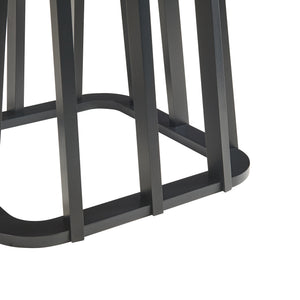 Tavolino Quadrato Burgess da Salotto 51x51x51 cm - Nero/Effeto Noce [en.casa]