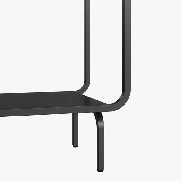 Libreria in Acciaio Færder con Scomparti Aperti 145 x 76 x 33 cm - Nero Opaco [en.casa]