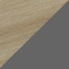 Mobile Porta TV Trömi a 2 Ante e Vani Aperti 150 x 40 x 43 cm - Effetto Rovere/Grigio [en.casa]