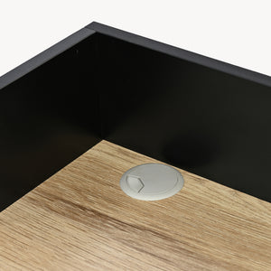 Scrivania Kappespoo 84x80x50 cm Nero/effetto quercia [en.casa]