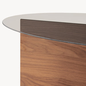 Table basse Viroya 100x60x36 cm aspect noyer/gris [en.casa]
