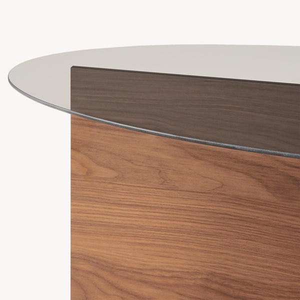 Table basse Viroya 100x60x36 cm aspect noyer/gris [en.casa]