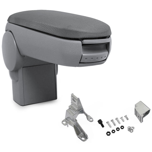 Accoudoir central Golf 4, Bora, Beetle avec compartiment de rangement tissu gris pro.tec - premiumXL