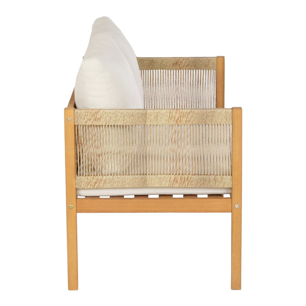 Salon de jardin 4 pièces Cannole bois d'acacia naturel beige casa.pro