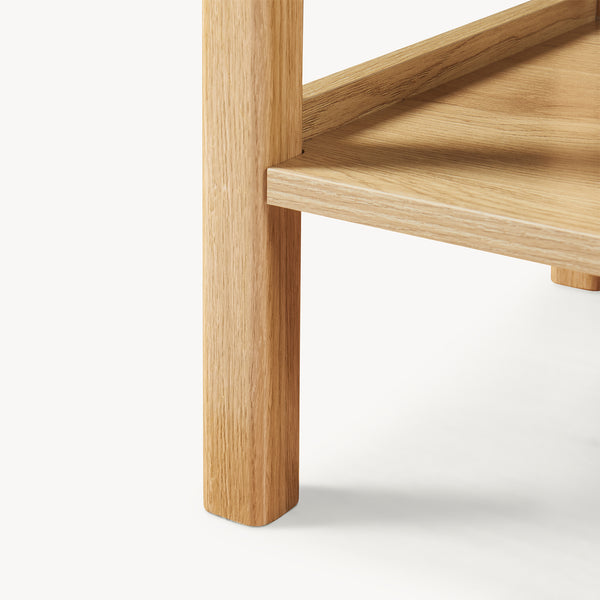 Tavolo a Consolle Ferrersp con 2 Cassetti e Ripiano 100 x 40 x 80 cm - Effetto Rovere / Avena Oatmeal [en.casa]