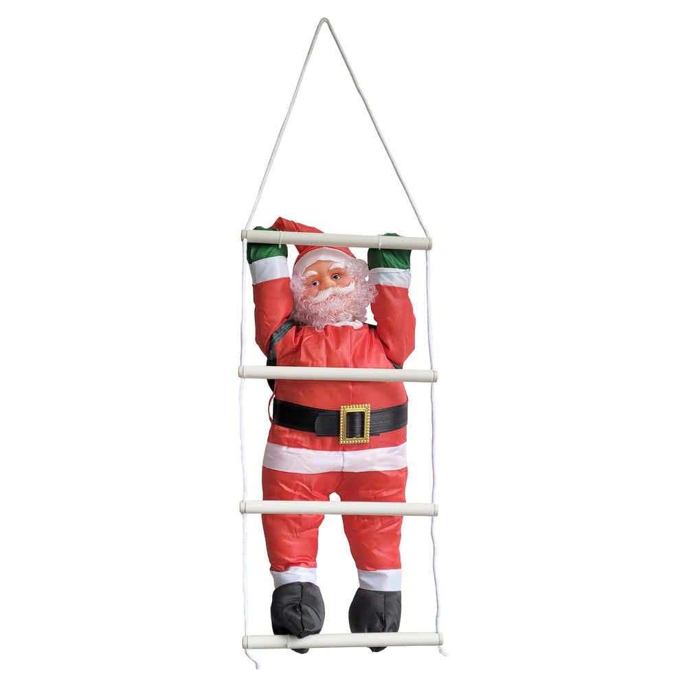 Père Noël Grimpant À L'échelle pour Intérieur Extérieur 85 X 25 Cm [en.casa] 