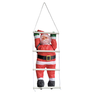 Père Noël Grimpant À L'échelle pour Intérieur Extérieur 85 X 25 Cm [en.casa] 