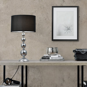 Lampe de table San Francisco 1x E14 Ø29x51cm chromé/noir lux.pro - premiumXL