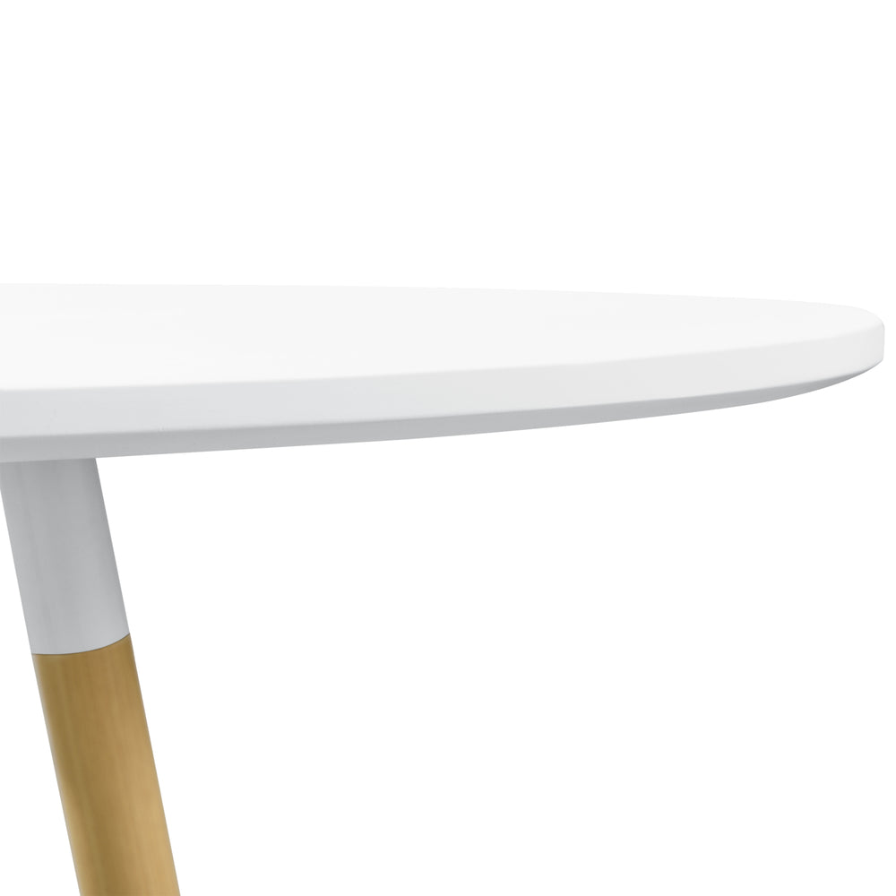 Table à manger Camille Ø80 cm rétro - design blanc en.casa - premiumXL