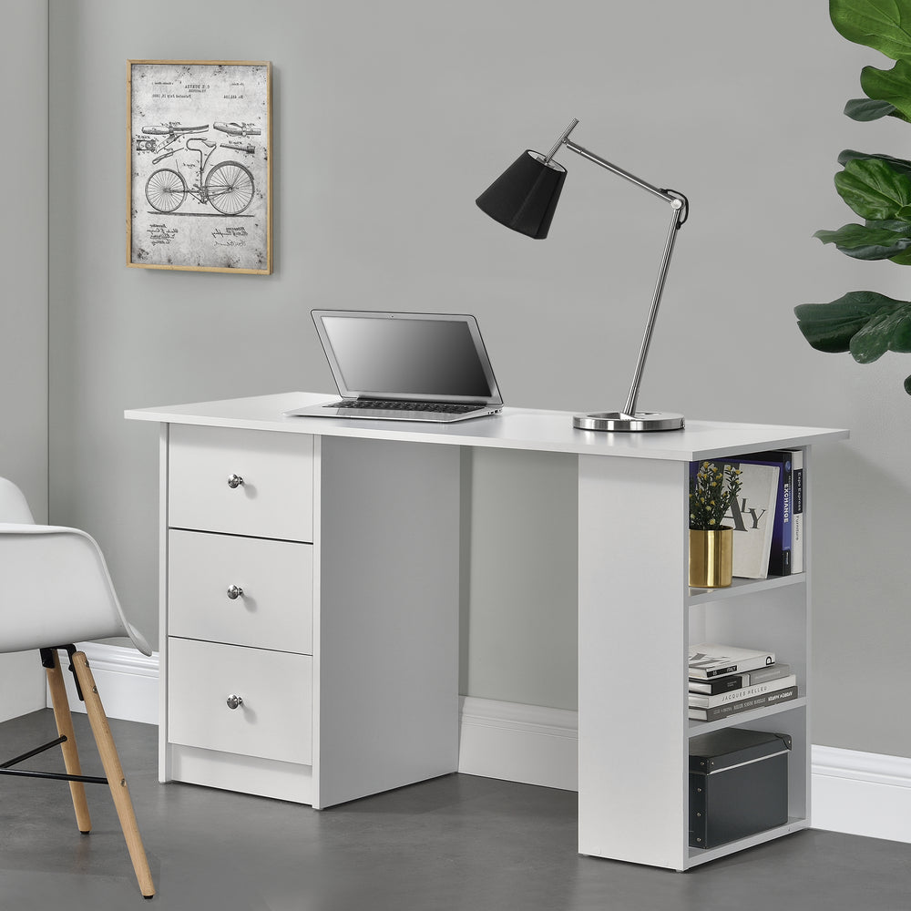 Scrivania Lemberg 120x50x72 cm bianco [en.casa] - premiumXL