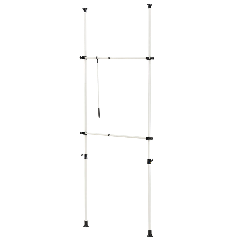 Penderie télescopique Kemi blanc [en.casa] - premiumXL