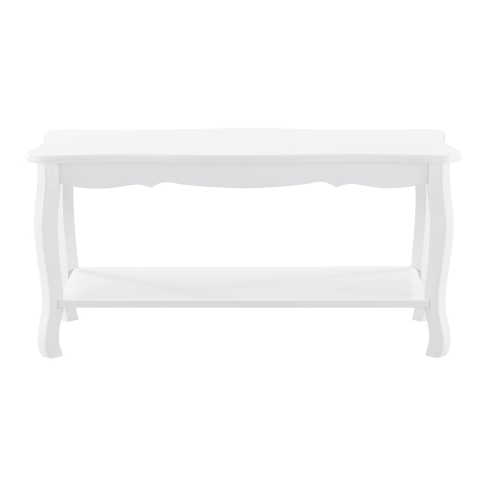 Table basse Pearl 88x40x42 cm style Shabby Chic blanc en.casa - premiumXL