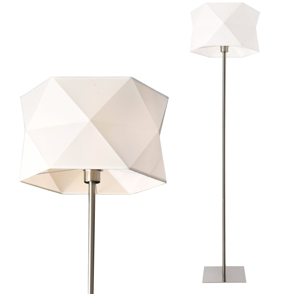 Stehleuchte Narwa 152 cm E27 60W Metall Chrom/Weiß lux.pro - premiumXL