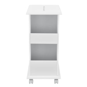Table Basse Kungälv à roulettes 53 x 30 x 63 cm blanc [en.casa]
