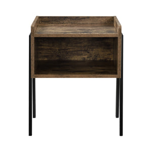 Table de Chevet Andernach Effet Bois et Noir 52 x 42 x 35 cm [en.casa]