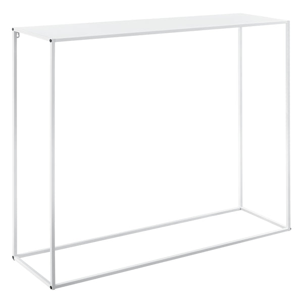 [en.casa] Tavolo a Consolle da Ingresso/Soggiorno/Corridoio 95 x 110 x 32 cm Mobile di Appoggio in Metallo - Bianco