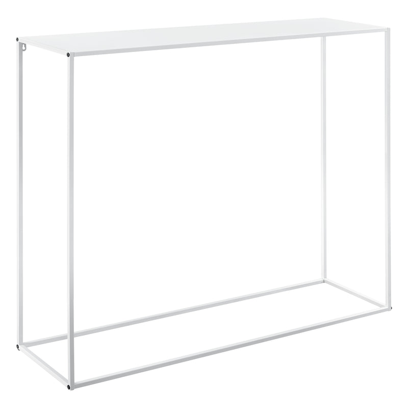 Schizzo in scala [en.casa] Tavolo a Consolle da Ingresso/Soggiorno/Corridoio 95 x 110 x 32 cm Mobile di Appoggio in Metallo - Bianco