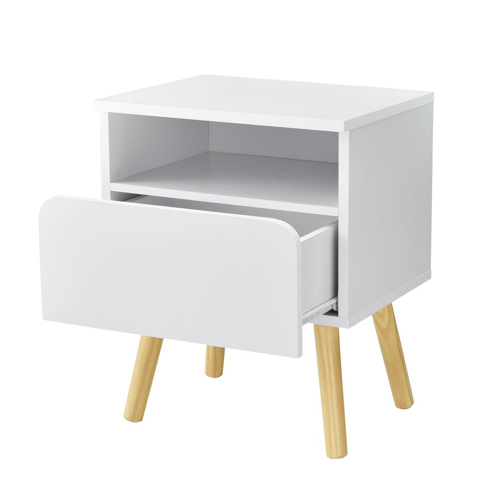 Table de chevet Dargaville 50x40x34 cm blanc en.casa - premiumXL