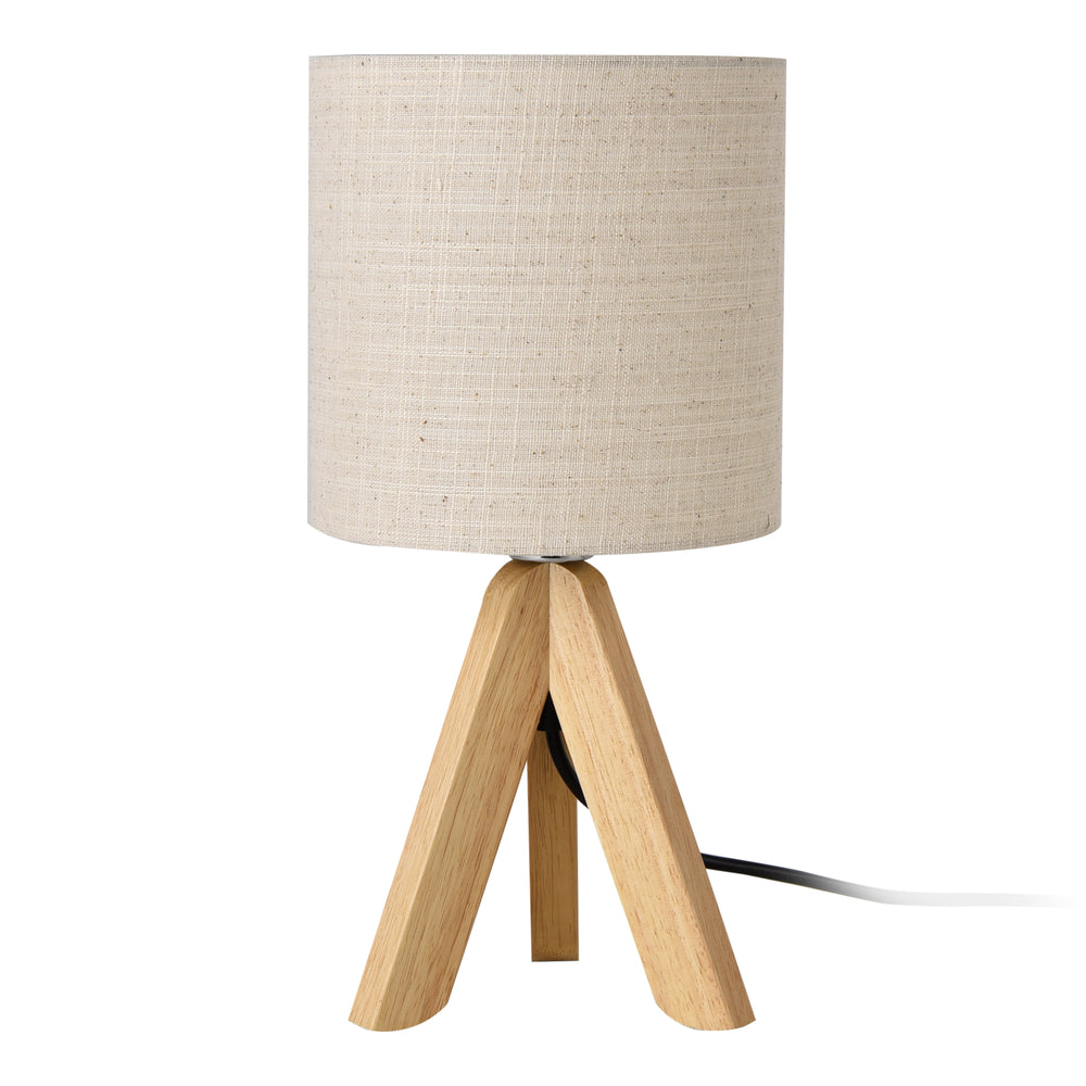 Lampada da tavolo Koblenz E14 Max. 40W con piedi in legno Beige lux.pro - premiumXL