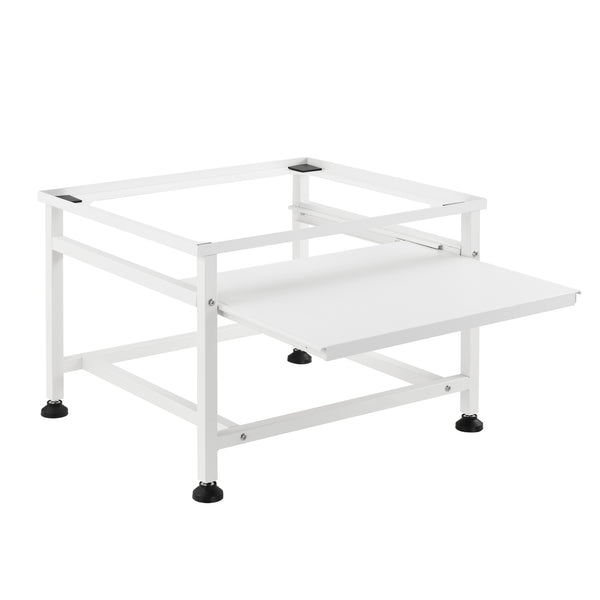 Socle avec Étagère Extensible pour Machine à Laver 63 x 54 x 41 cm Blanc [en.casa]