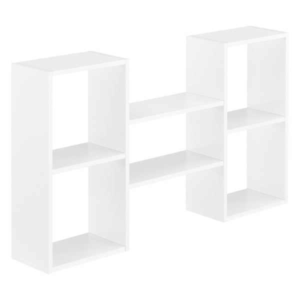 Mensola a Parete Lillesand con 5 Vani Ripiani Portaoggetti 101 x 18 x 60 cm - Bianco Opaco [en.casa]

