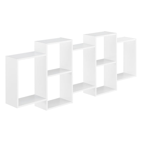 Wandregal Jessheim 161x18x65 cm Weiß en.casa