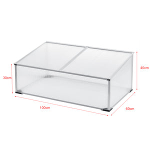 Châssis de Jardin Hoorn Divisée Polycarbonate 100 x 60 x 40 cm [en.casa]