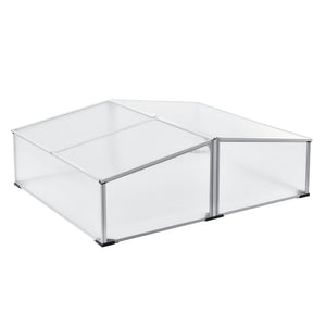 Châssis de Jardin Mossel Double Relevable Polycarbonate 100x120x40 cm [en.casa]