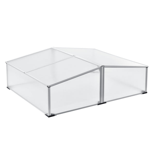 Châssis de Jardin Mossel Double Relevable Polycarbonate 100x120x40 cm [en.casa]