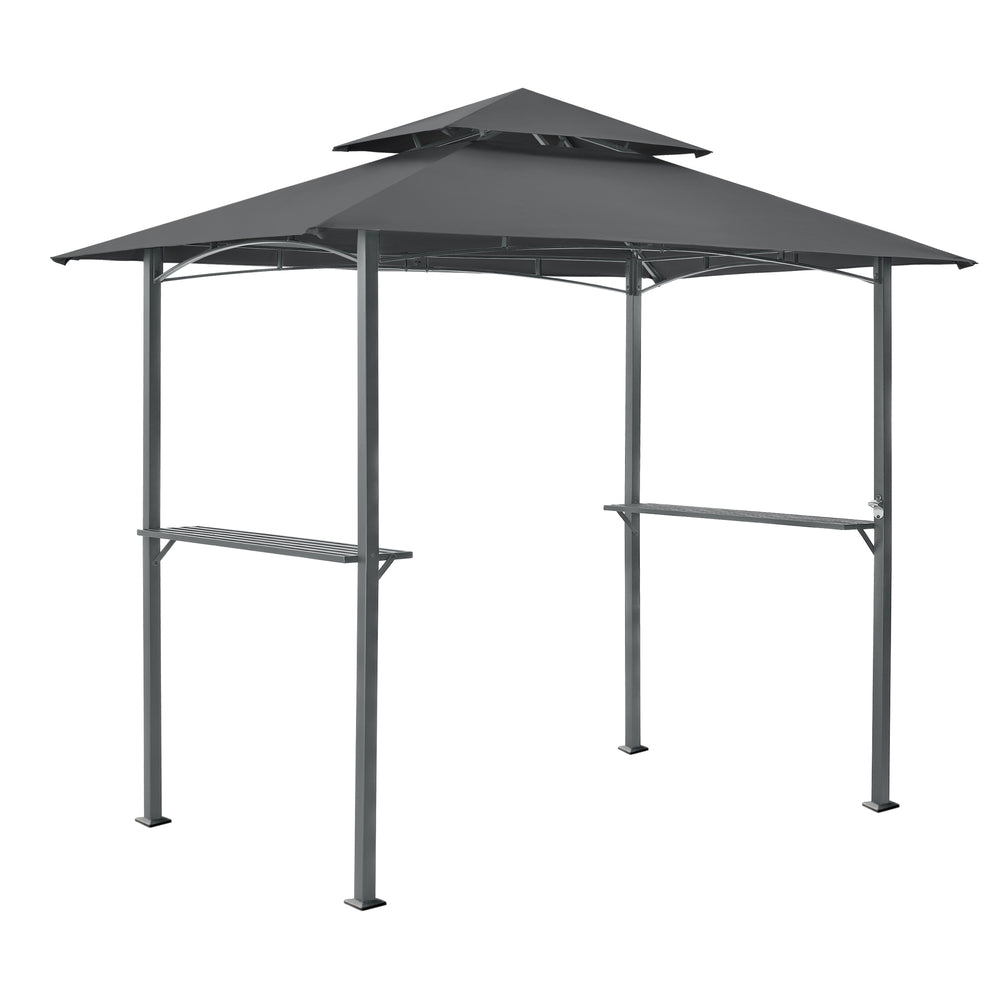 Padiglione barbecue Parga 250x241x151cm grigio scuro en.casa - premiumXL