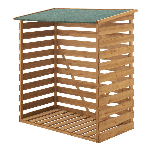 Brennholzunterstand 123x116x64cm Natur Tannenholz [en.casa]