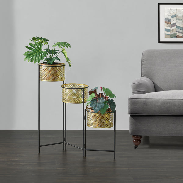 Blumenständer Doel Messingfarben [en.casa]