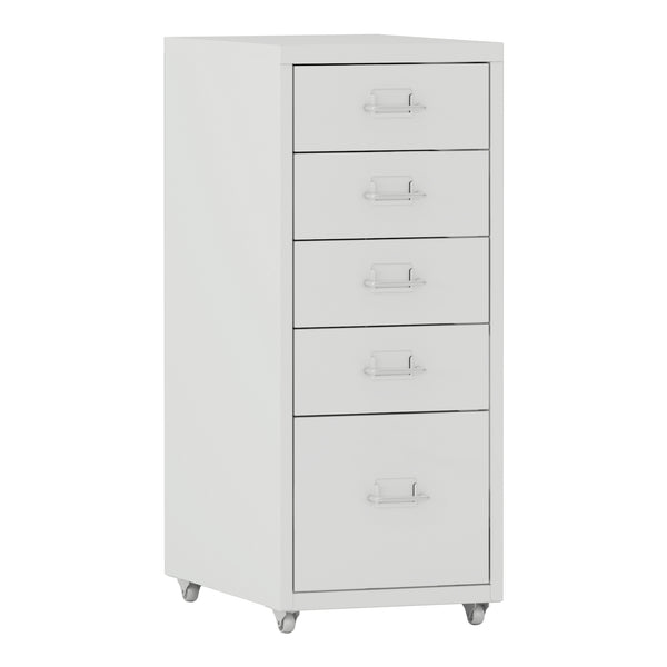 Caisson de bureau Kökar à roulettes avec 5 tiroirs 69 x 28 x 41 cm [en.casa]
