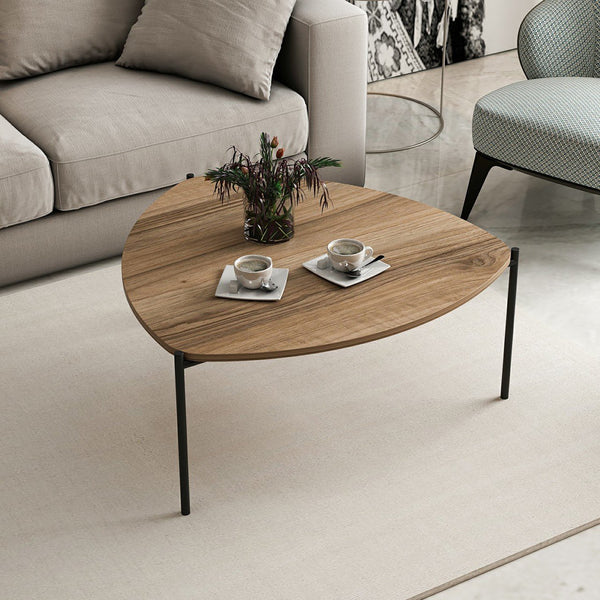 Couchtisch Gladsaxe 40x90x89 cm Walnussoptik / Schwarz [en.casa]