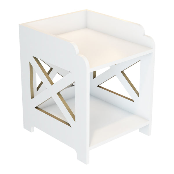 Organisateur de maquillage Struer 23 x 20 x 22 cm blanc [en.casa]