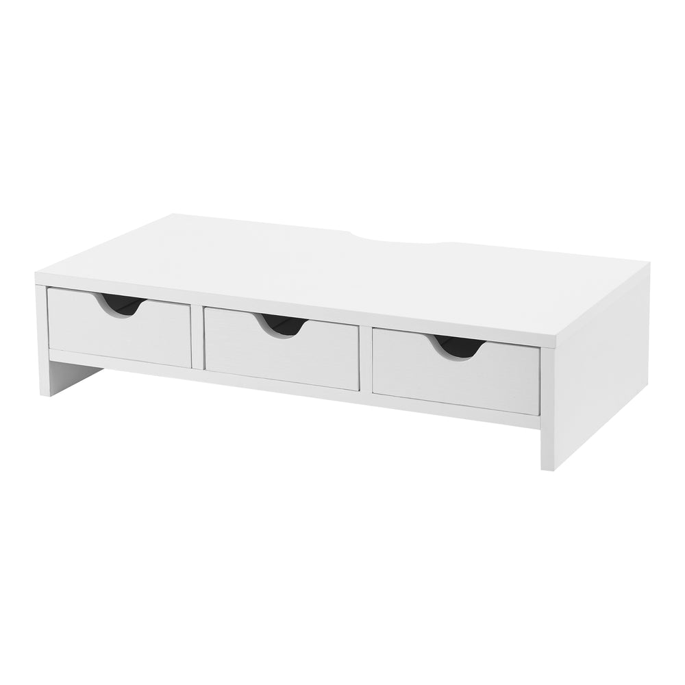 Supporto per monitor Ruovesi 12x51x25cm bianco [en.casa] - premiumXL