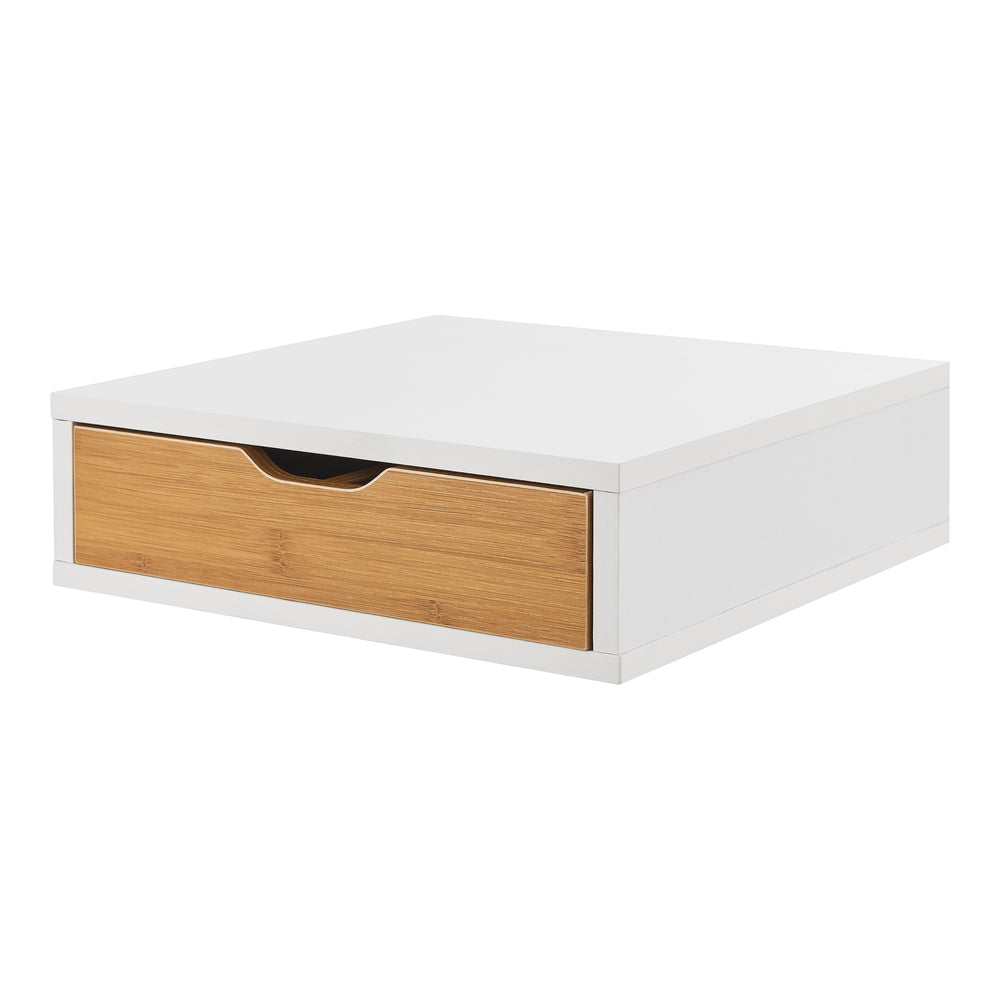 Cassettiera Vieremä 9x30x31cm Bianco/Effetto bambù [en.casa] - premiumXL